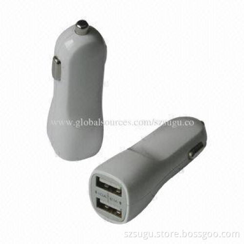 Dual USB car charger, CE certified
